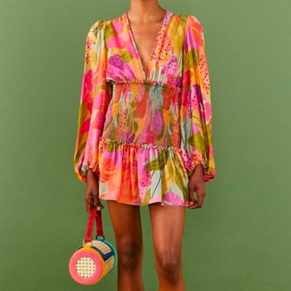 Farm Rio Sweet Forest Mini Dress